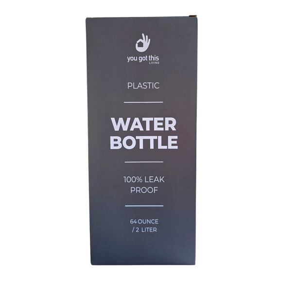 64oz Motivational Water Bottle w/ Time Marker Gym Sports Hydration BPA-Free YGT - Picture 9 of 13